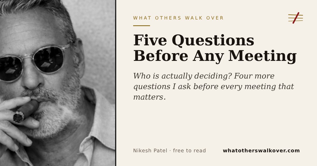 Five Questions Before Any Meeting
