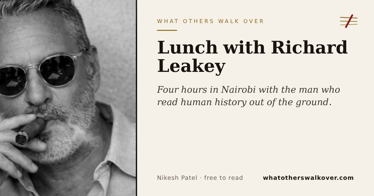 Lunch with Richard Leakey